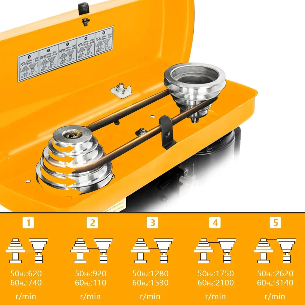 WORKSITE Customized 8" Drill Press 5 speed Solid Steel Industry Level Mini 350W Stand Benchtop Drill Press 3