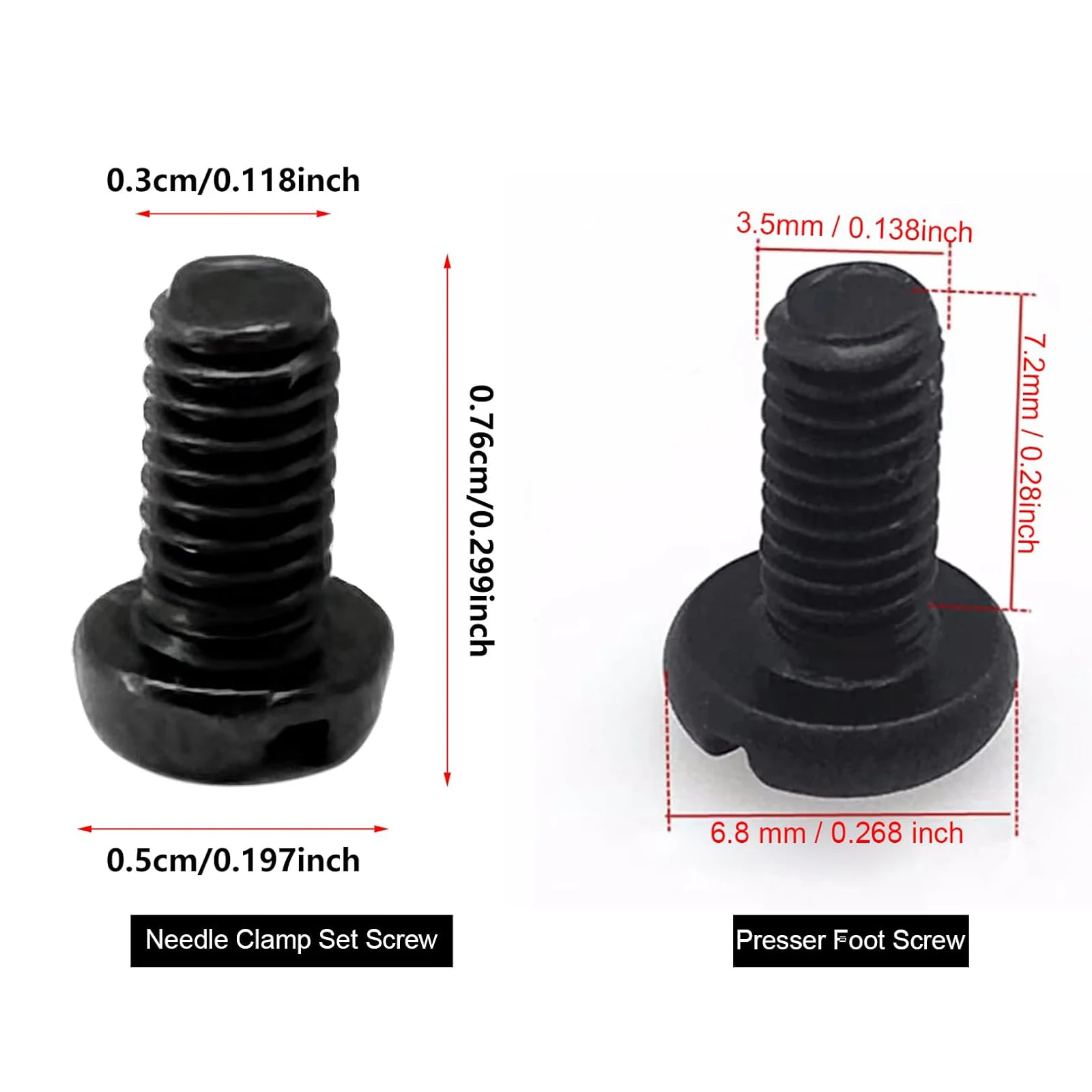 5개 바늘 클램프 세트 나사 5개 프레서 풋 나사 (주키 DDL-555, DDL-5550, DDL-8300 재봉틀 부품용)