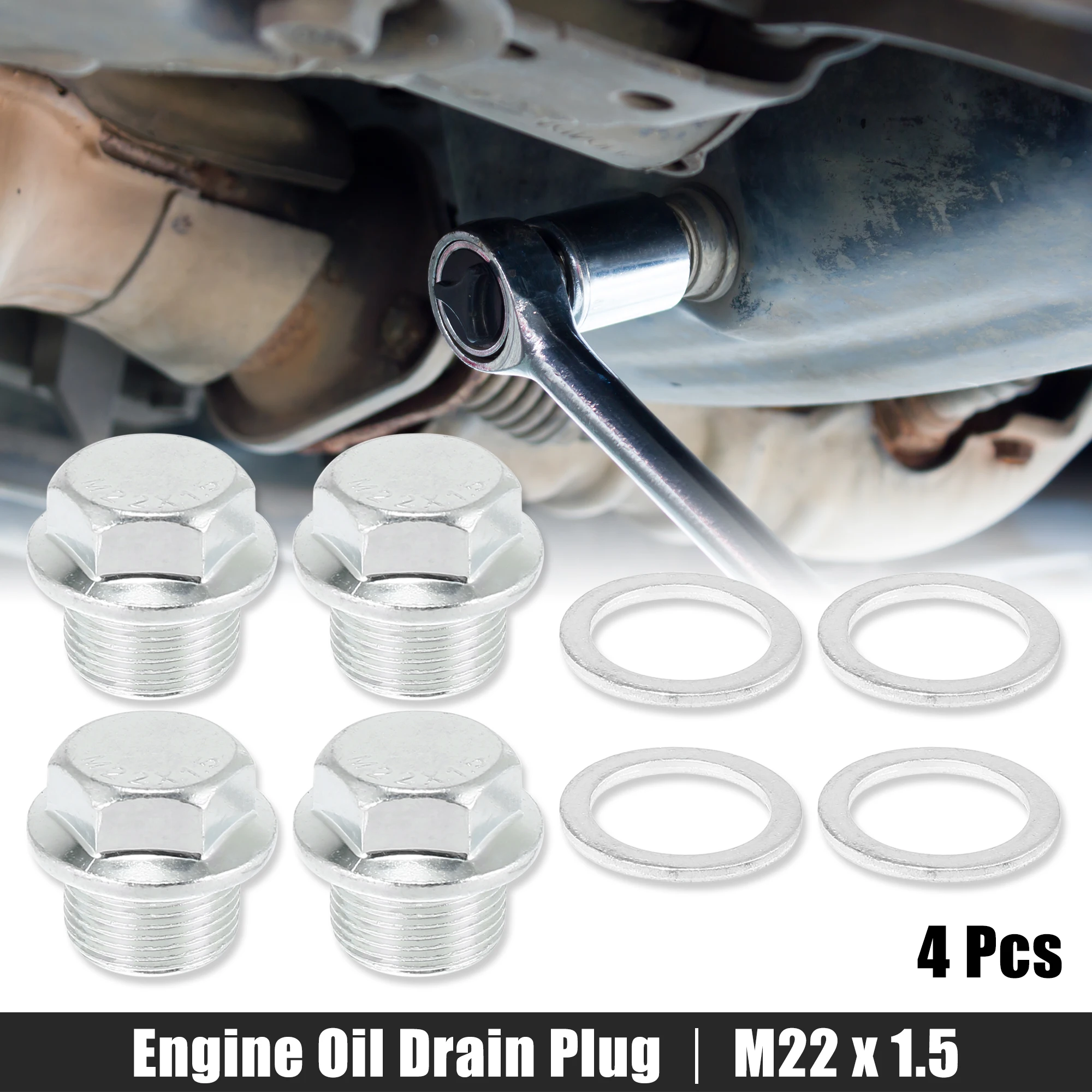 M18x1.5 Engine Oil Drain Plug Screw With Seal Ring For Volvo XC60