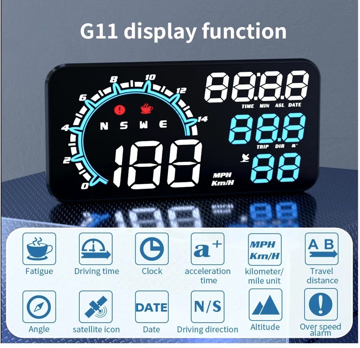 º ǻ G11 HUD, 5.5 ġ ȭ GPS ӵ, ħ ¥ ð,  ð  Ÿ  溸