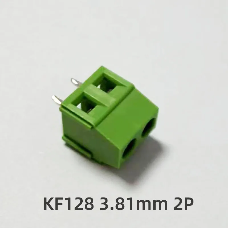 XYQ 10PCS KF128 3.81mm 5.0mm 나사형 PCB 단자 2핀 3핀 300V 10A PCB 나사 단자 블록 커넥터 연결 가능