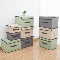Fold Non Woven Fabric Storage Box Gray Home Supplies Clothing Underwear Sock And Kid Toy Storage Organizer Cosmetics 2