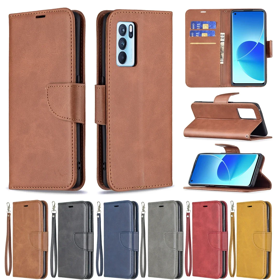 Luxury Magnetic Buckle Flip Leather Wallet Case