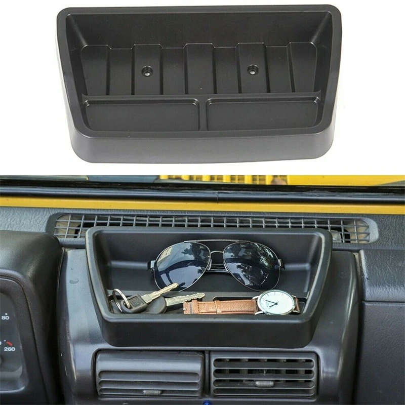 Автомобильная Центральная приборная панель для Jeep Wrangler TJ 1997-2006, органайзер, поднос кронштейна, коробка для хранения приборной панели, аксессуары