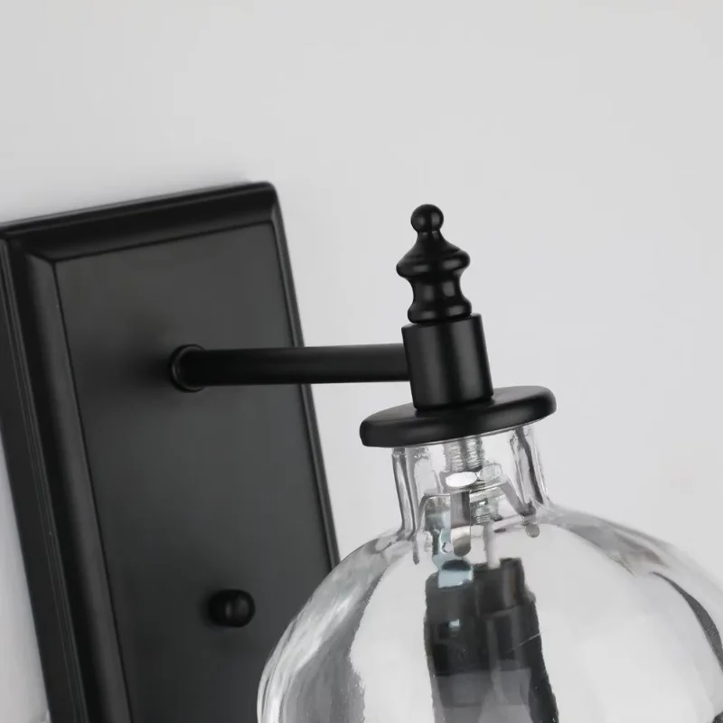 Glass bottle retro skull bones wall lamp for dinning room bar industrial home decor