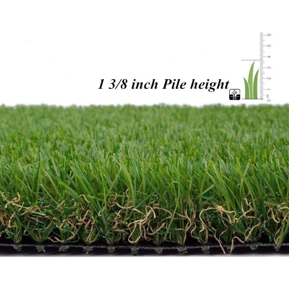 

High quality artificial grass with drainage holes and rubber pads，The artificial grass pad is super heavy and soft for pet lawns
