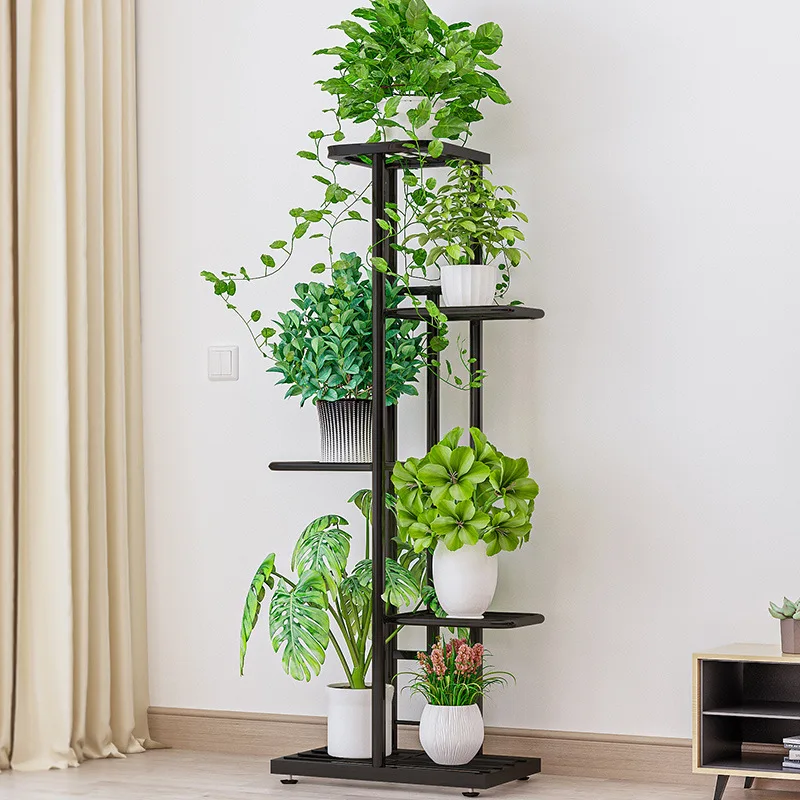 Plant Stand Iron Flower Stand Pots Tray Shelf for Home Balcony Garden Decoration