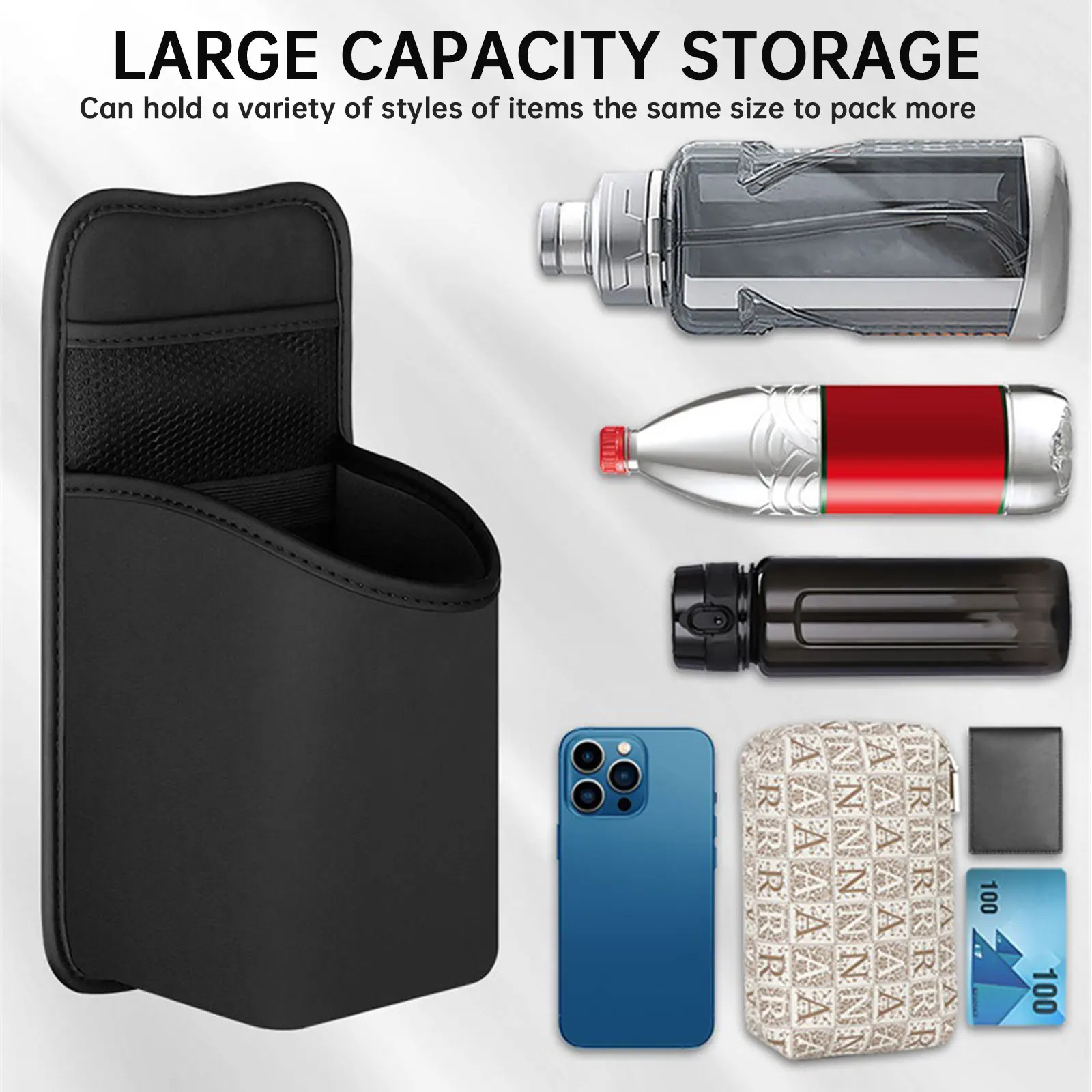 

Боковая Сумка для хранения на автомобильное сиденье, автомобильный органайзер, держатель для стакана для воды, держатель для телефона, подставка для бутылки