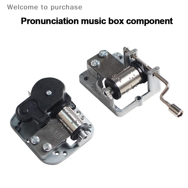 DIY Music Box Home Decorative Collectibles Mechanical Hand Crank Music Box Mini Hand Cranking Movement Five Songs Choice