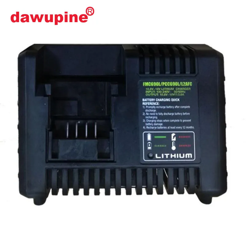 

Зарядное устройство для литий-ионных аккумуляторов dawupine для Black Decker Porter Cable Stanley 10,8 В 14,4 в 18 в PCC690L L2AFC FMC690L