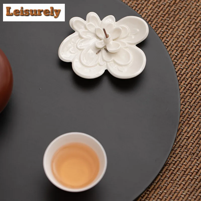 Orchid Petal Small Incense Sticks Holder Incense Smoke Waterfall Incense Burners Mini Meditation Censer Tea Ceremony Decoration