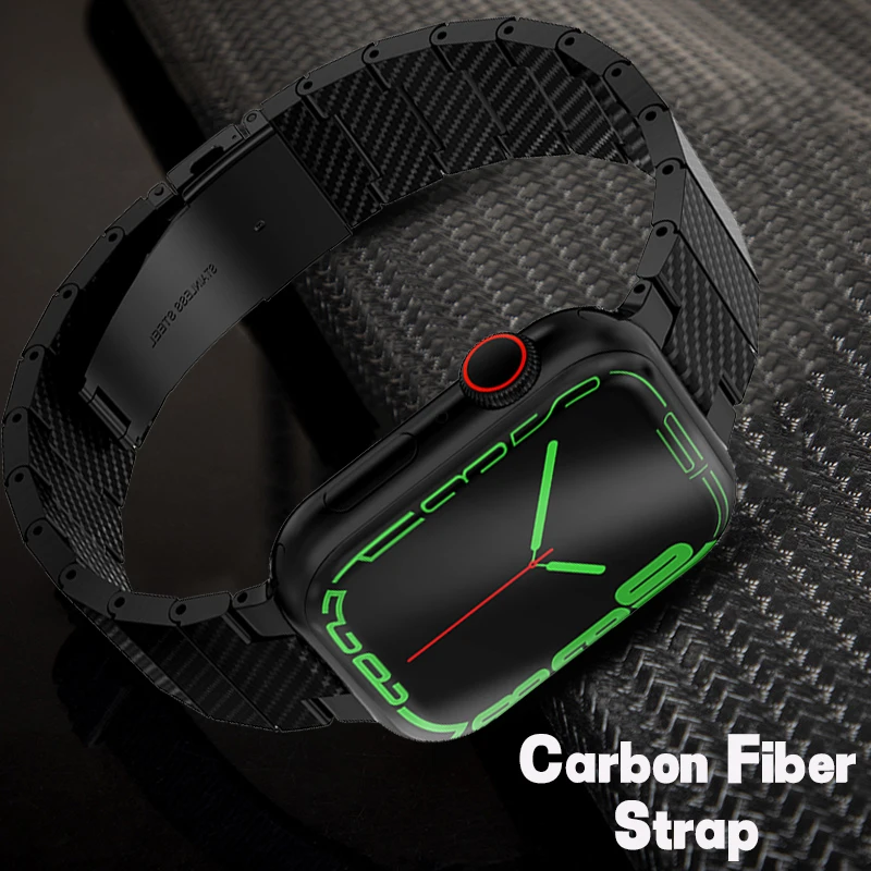 

Carbon Fiber Strap For Apple Watch Band Ultra 49mm Series 9 8 7 41mm 45mm Bracelet iWatch Ultra SE 6 54 Ultra2 38mm 42 44mm 40mm