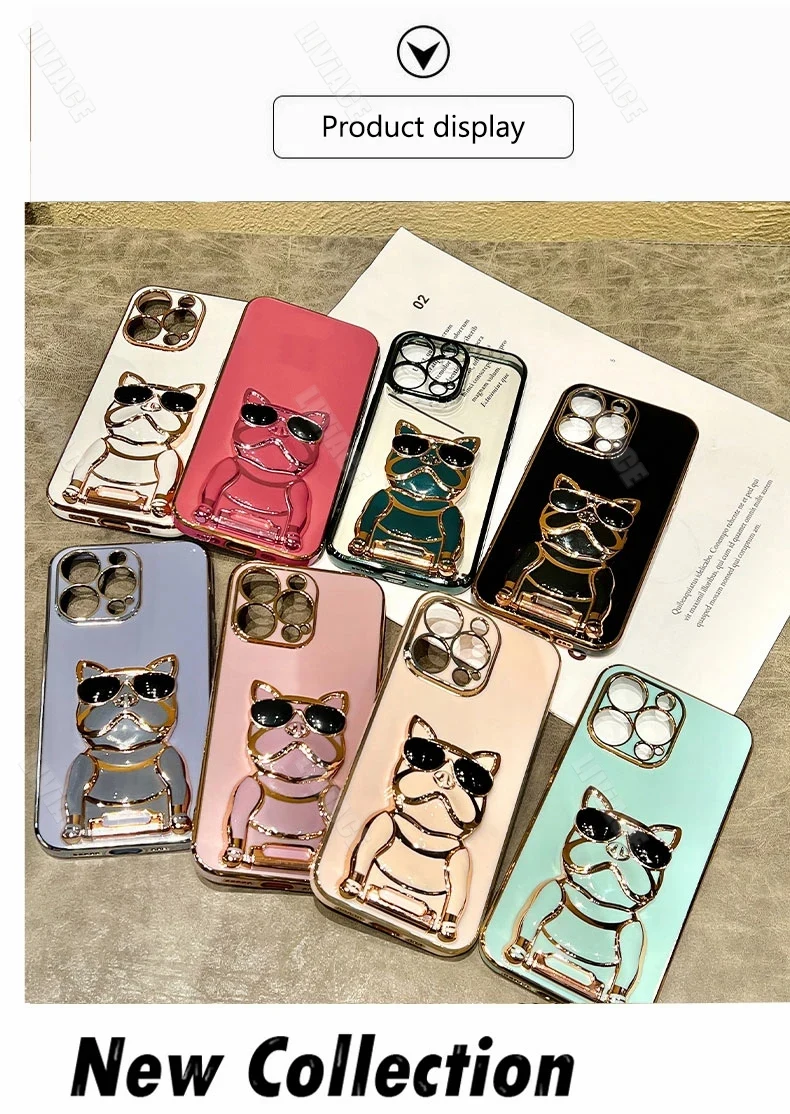 Bulldog bevonatú napszemüveg tok Samsung Galaxy A05 A05S A14 A54 A04 A34 A24 M14 4G 5G tokhoz_voghion.com