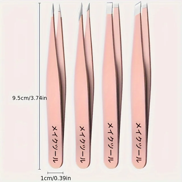 1/4pcs Set Professional Eyebrow Hair Removal Splinter Tweezers Set Perfect For Very Effortless and Relaxed to Remove 6