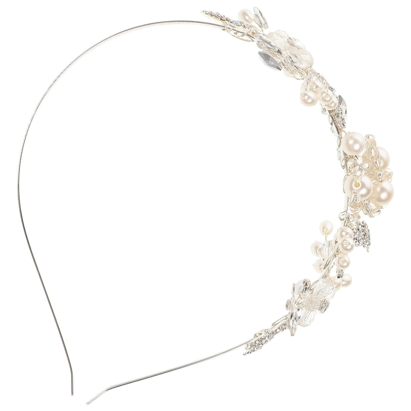 

Crowns Tiaras Pearl Headband: Wedding Prom Flower Birthday Tiara Headwear Floral Headband Hair Jewelry