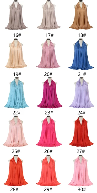 Écharpe Hijab en Jersey de coton Modal de qualité supérieure, châle musulman Long, Turban doux uni, bandeau pour femmes, bandeau africain 170x60cm