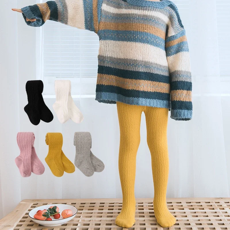 Baby Girl Tights Warm Leggings Kids Pants Solid Cotton Child Pantyhose Casual Stockings Girls Toddler Dance Winter Clothes 0-8Y kids pantyhose solid color pantyhose toddler tights kids leggings