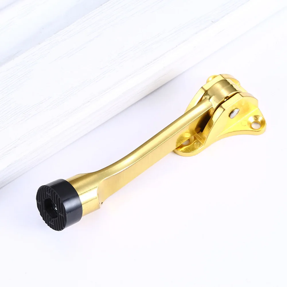 Door Stopper Mute Zinc Alloy Foot-Operated Lever 1pc