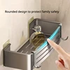 Aluminum Bathroom Shelves Wall Towel Rack Mounted Shower Caddy With No Drilling Shower Organizer Bathroom Storage Accessories 5