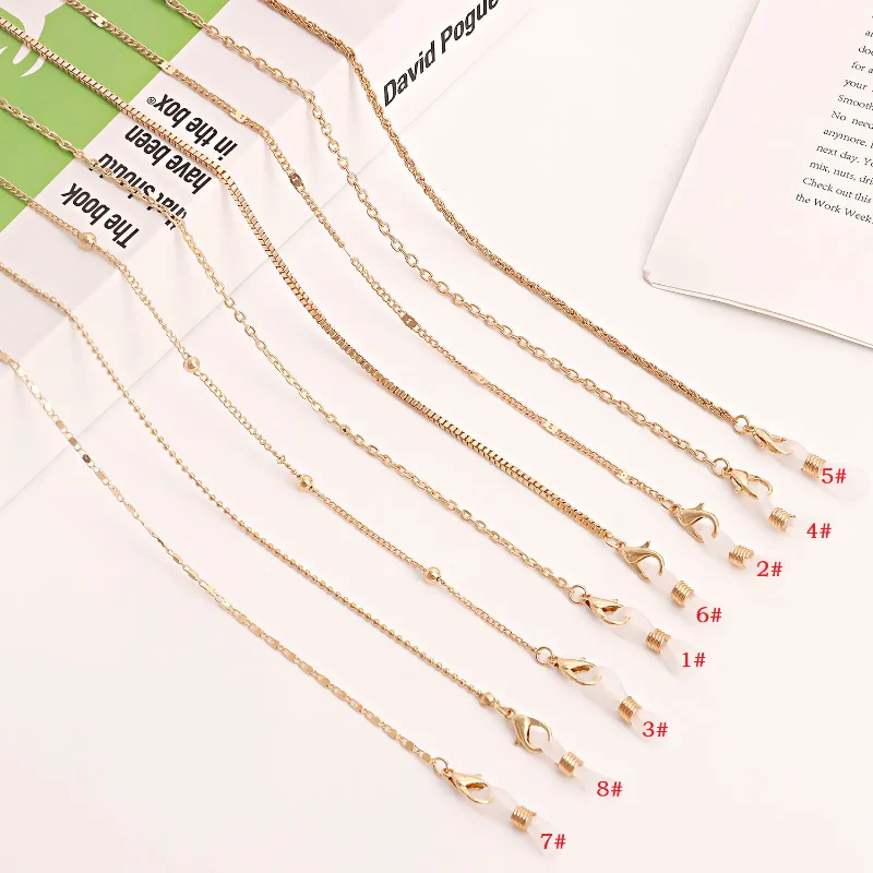 

SHIMANG Fashion Eyewear Masking Chain Thin Delicate Metal Sunglass Chain Sweater Decoration Multi-functional Anti-skid Chains