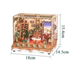 DIY Christmas Casa Wooden Doll Houses Miniature Building Kits with Furniture USB Power Sound Dollhouse for Adults Birthday Gifts 6