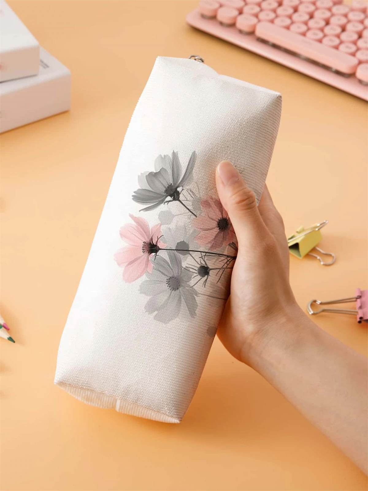 Small pencil case, large capacity pencil case, multifunctional stationery storage bag, student school organization supplies