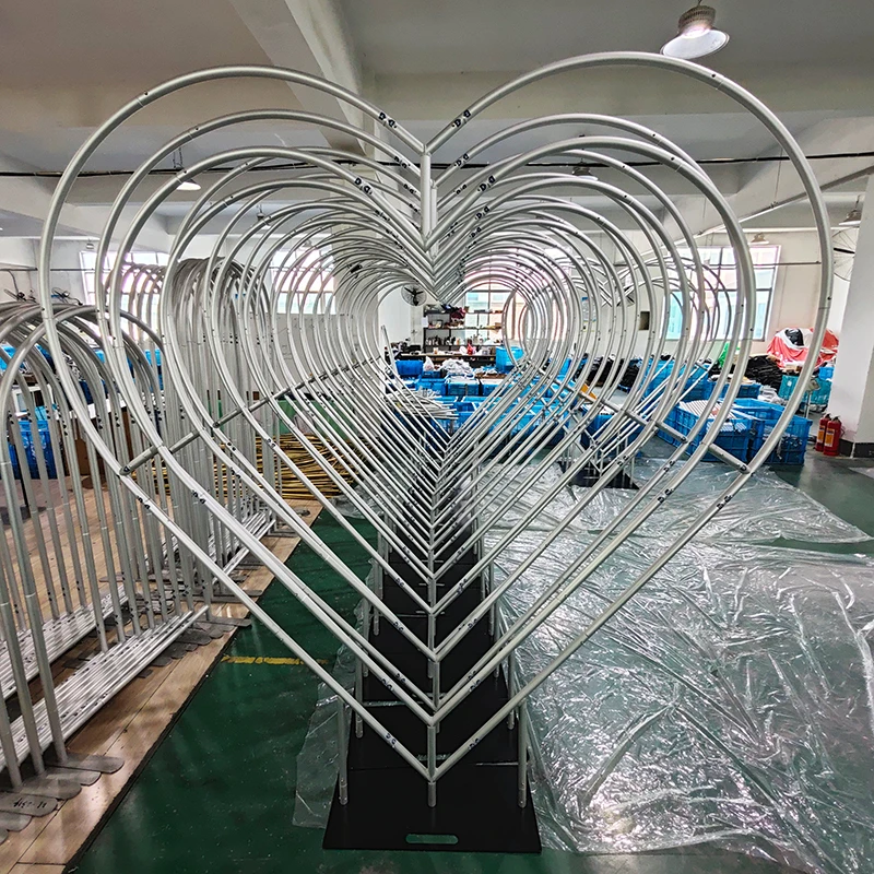 Lightweight Aluminum Heart Arch Stand 6.5ft with Carry Bag Wedding Backdrop Outdoor Ceremony Baby Shower Portable Birthday Decor