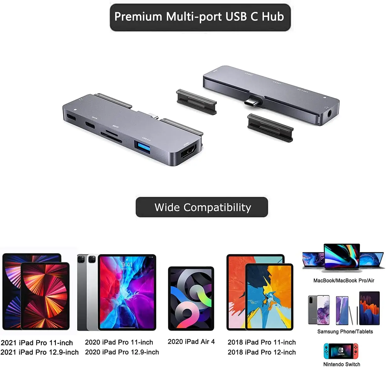 hub usb vers hdmi données usb jack emplacement adaptateur pour ipad pro macbook air pro