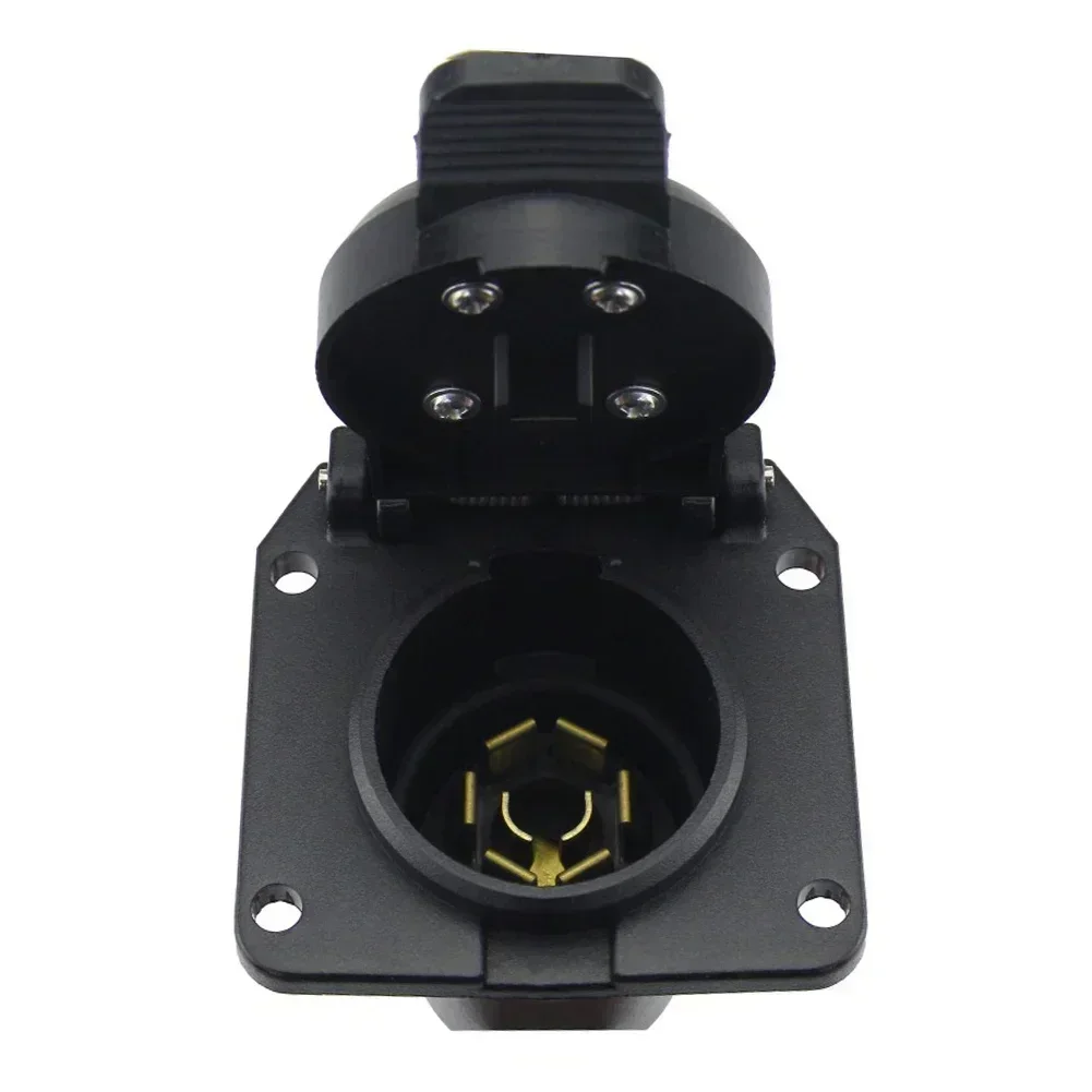 7 Pin Trailer Socket Adapter 6-24V 7-way RV Motorhome Power Plug Socket Connector Accessory For Trailer Tractor