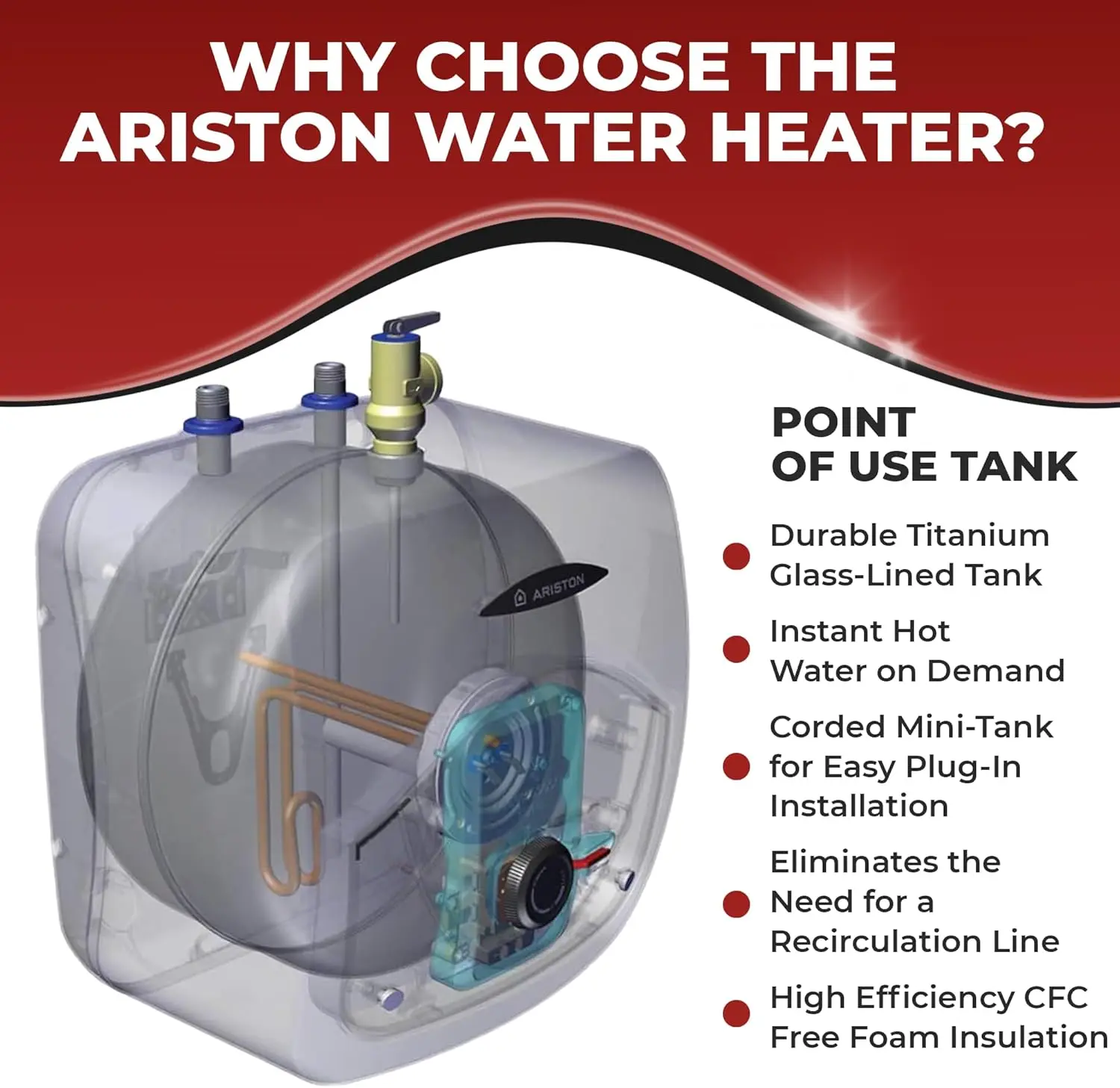 Andris 4 Gallon 120-Volt Corded Point of Use Mini-Tank Electric Water Heater
