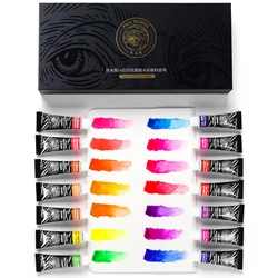 Paul Rubens Watercolor Paint 14 Vibrant Neon Colors Watercolor Tubes, 5ml Tube for Watercolor Painting, Comic, Illustration