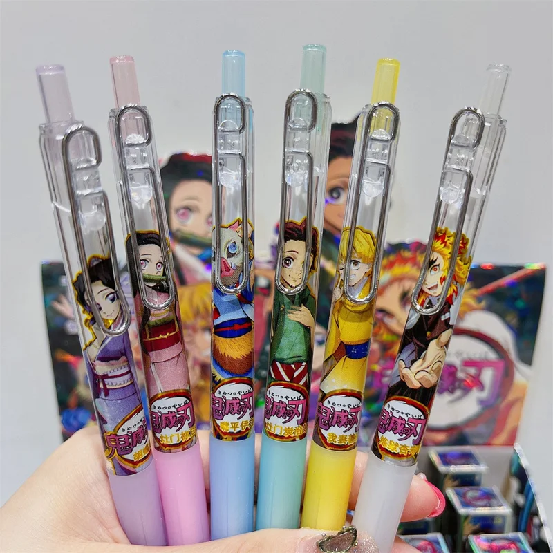 Set 6 Penne A Sfera Retrattili 0.5mm Tema Kamado Tanjiro - Design Anime, Scrittura Fluida, Regalo Per Fan - 12