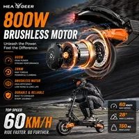 HEDAEER H67 Pro,Trottinette électrique tout-terrain 800W 48V 15.6AH haute performance, pliable, pour les trajets quotidiens et le transport professionnel. 2