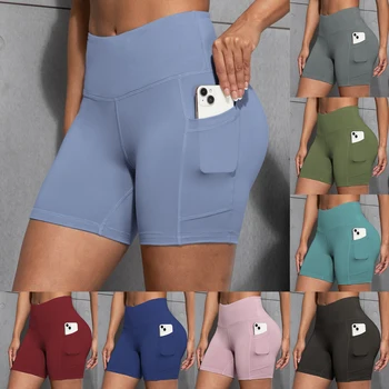 Women’s High Waist Yoga Pocket Shorts 1