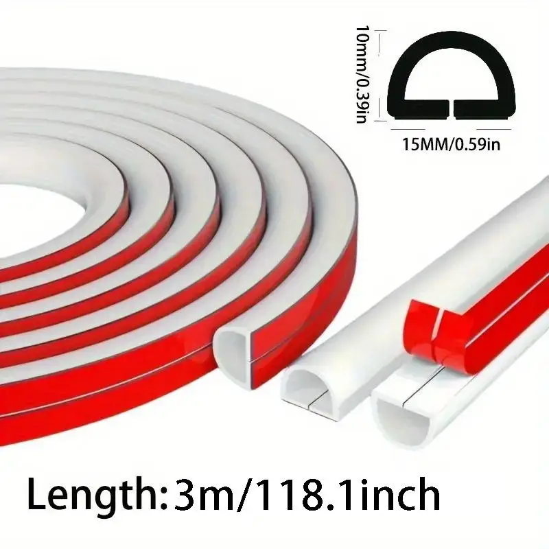 Anti-extrusion Floor Cord Cover Self-Adhesive Arc Cord Protector Durable Extension Wiring Duct Protector Home Outdoor