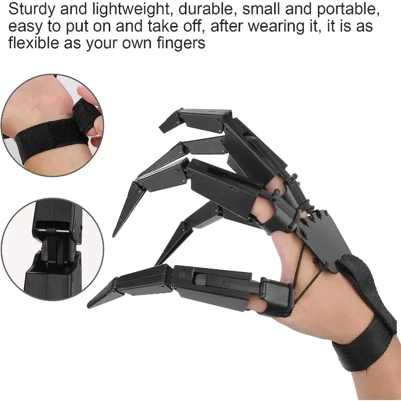 Doigts Articulés Squelette Pour Halloween - Gants D'extension Effrayants, Accessoire Cosplay Ou Décoration, En Plastique, Taille Unique