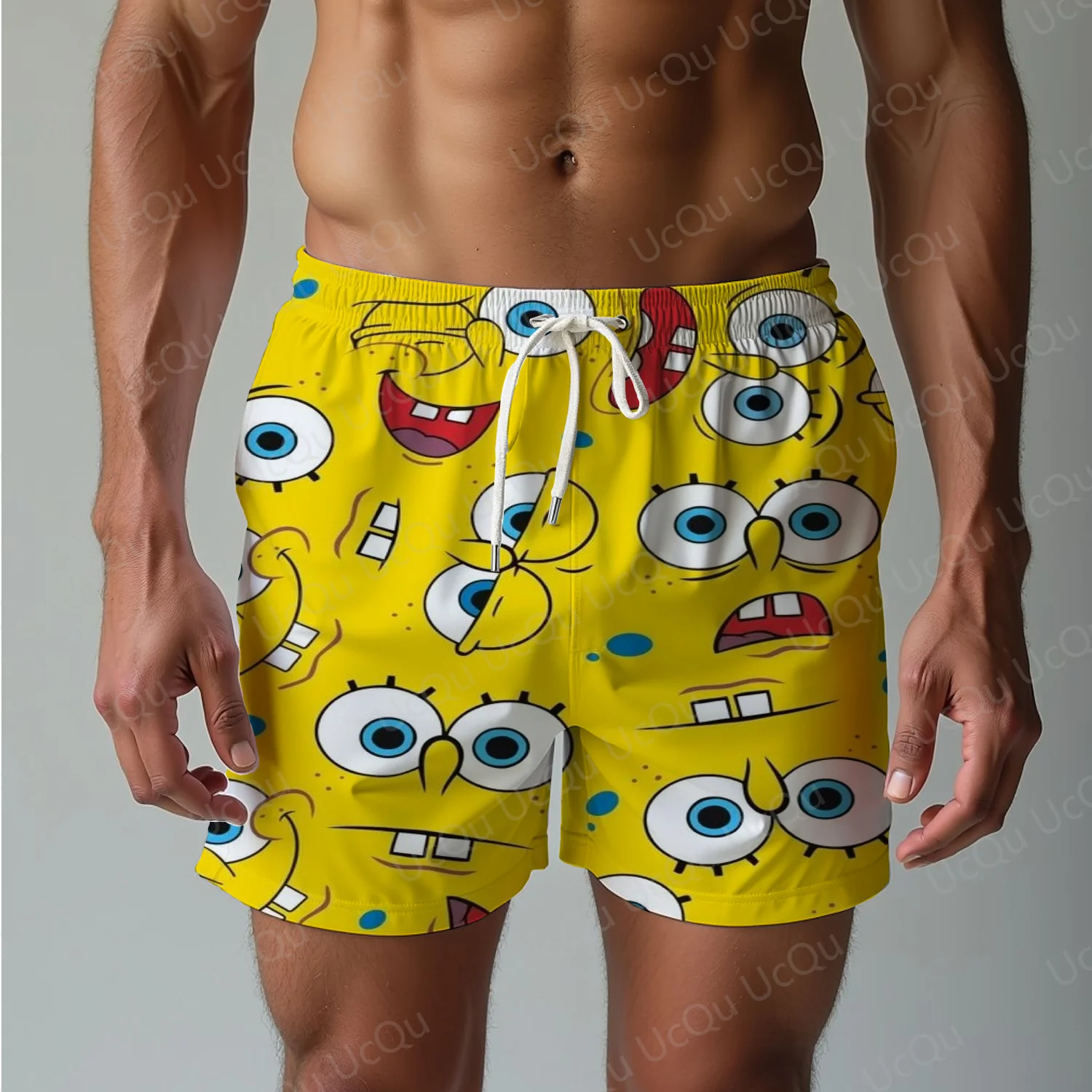 Spongebob Squarepants Sleep Pajama Pants Oversized Adult/Kids Drawstring 3D Printed Beach pants Shorts