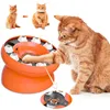 Cat Puzzle Toy Slow Feeder Bowl Fun Interactive Slows Down Pets Eating Protect Kitty Neck Multifunction Pet Feed Slanted Design