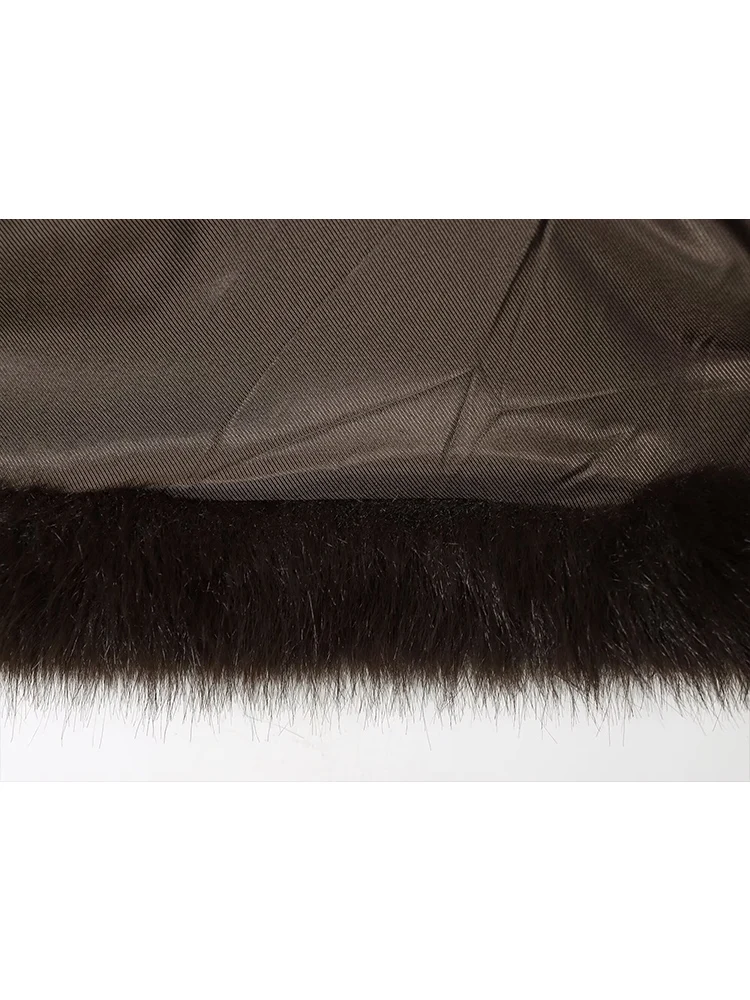 Winter Women Lapel Furry Faux Fur Coats Short Style Elegant Turn-down Collar Long Sleeve Jacket New Fashion Lady Fur Outerwear