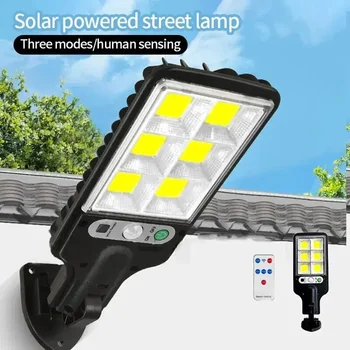 AmmToo COB Outdoor Solar Lights with Motion Sensor - 3 Modes Waterproof Security Wall Lighting for Patio, Garden, Door, and Street 1