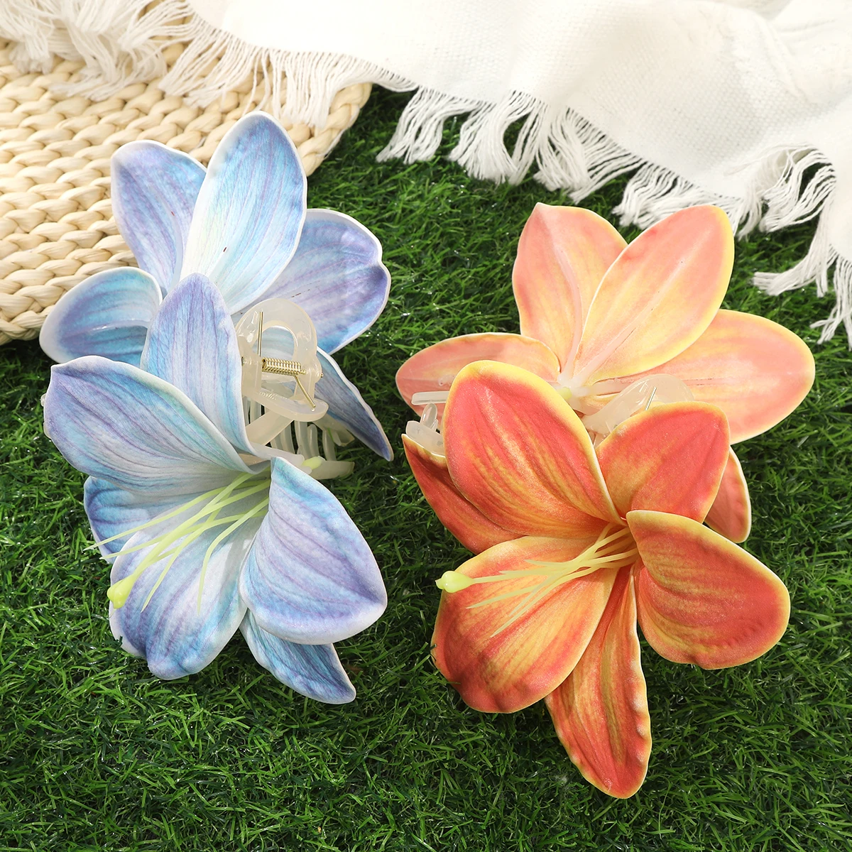 Flower Bohemia Hair Claw Girls Sweet Holiday Hawaii Side Clip Hairpin For Women Fashion Headwear Hair Accessories Gift