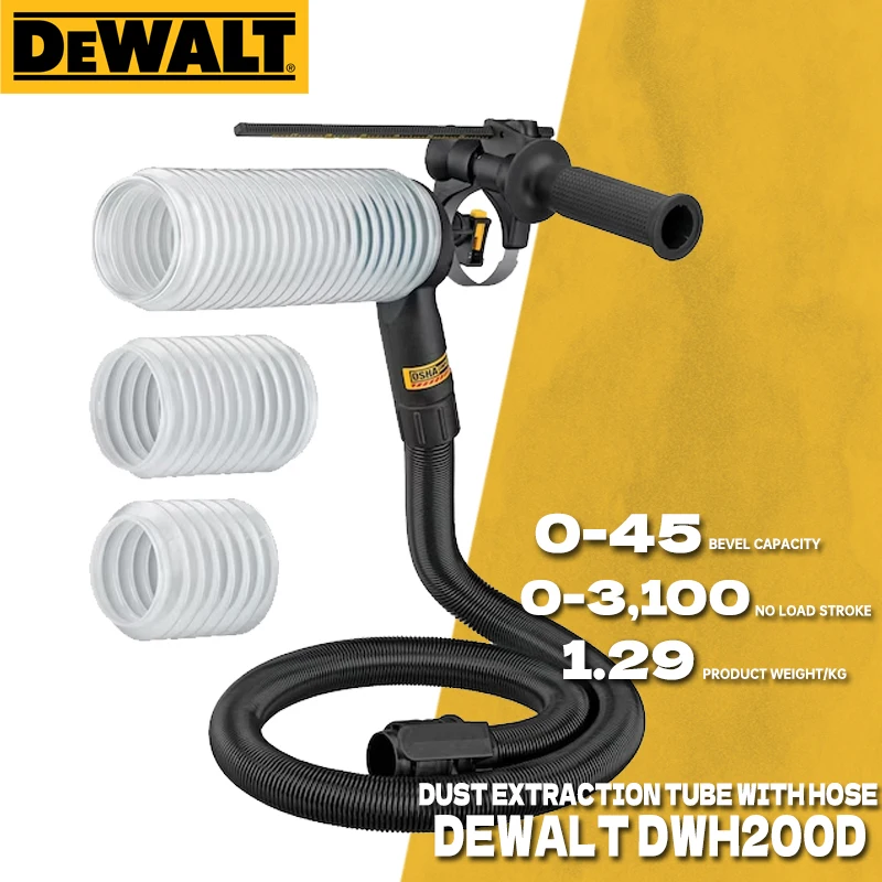 Kit Tubo Di Estrazione Della Polvere Dewalt Con Tubo Flessibile Per Martelli Rotanti Sds Plus Osha®Tubi Trasparenti Che Raccolgono Polvere Dwh200D