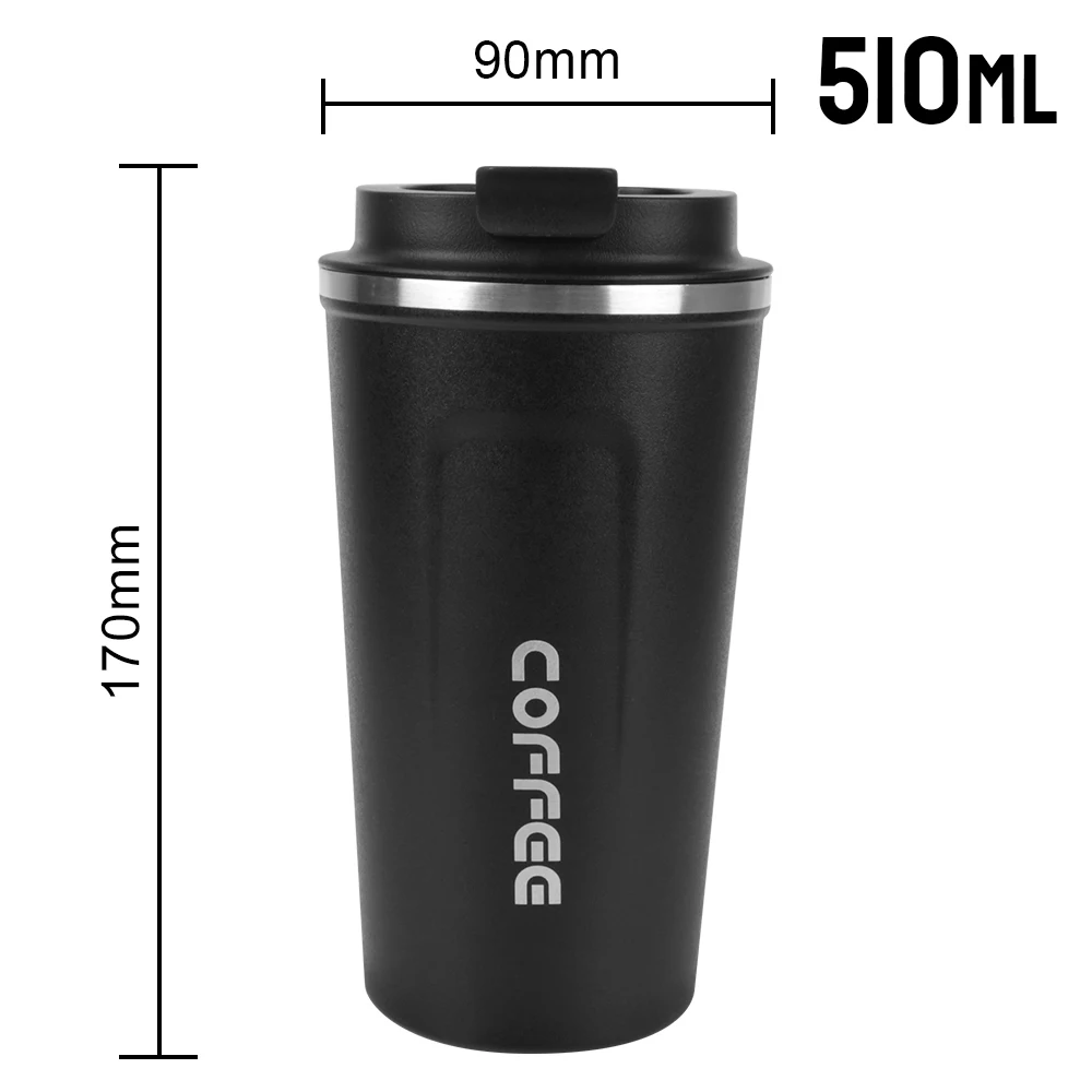 Stainless Steel Leak-Proof Travel Thermo Mug - Double-Walled Insulated Coffee Cup