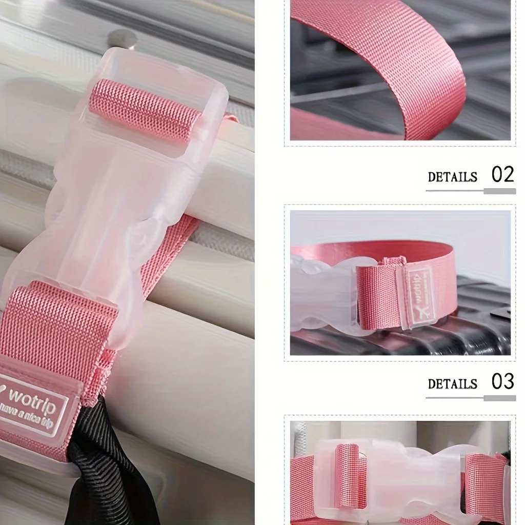 3pcs Set of Luggage Straps- Adjustable Buckle Design, Durable Travel Outdoor Accessories, Suitable for Suitcases,Hiking Gear