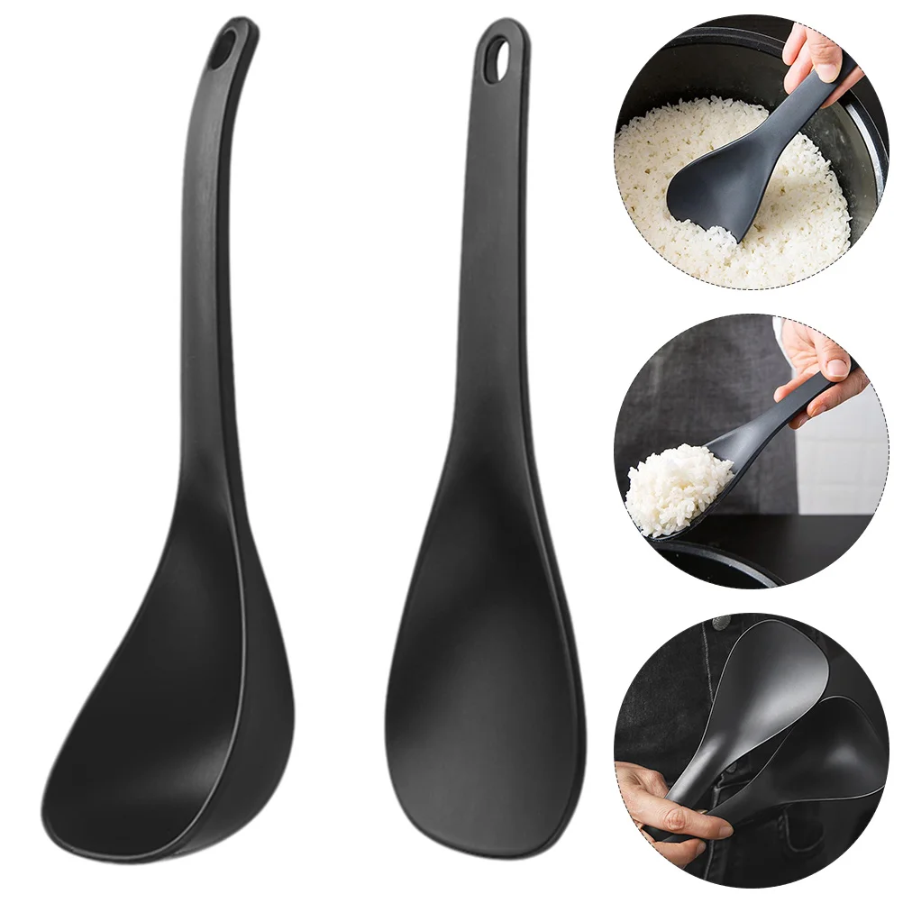 2pcs Soup Spoon Rice Paddle Large Size Kitchen Tool Plastic Cookware Serving Spoons Dining Utensils Bar Accessories plastic rice spoon