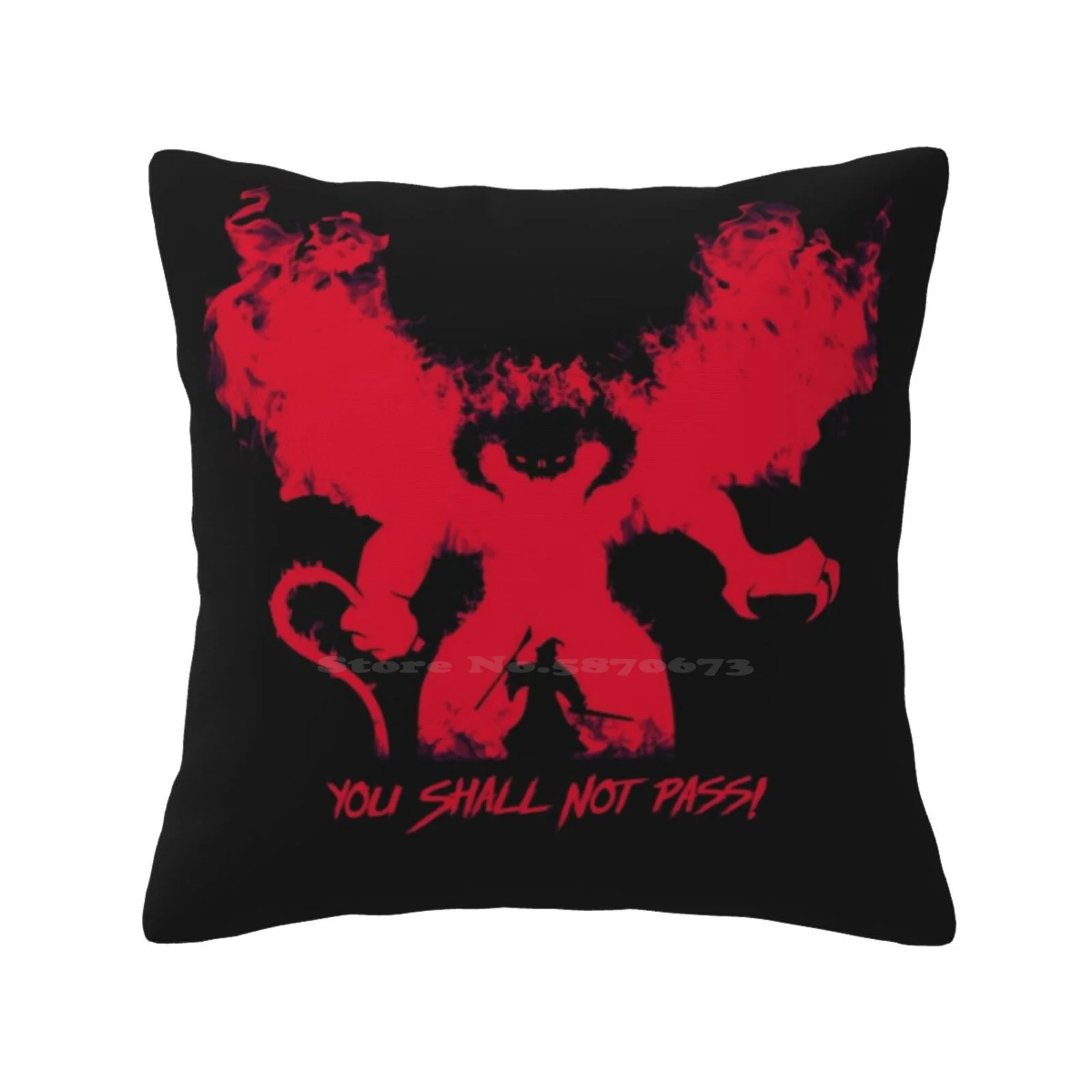 Durin'S Bane Fodera Per Cuscino Hug Federa Herr Der Ringe Gollum Balrog Gandalf Frodo Aragorn Boromir Demon Flashes Fire Fight