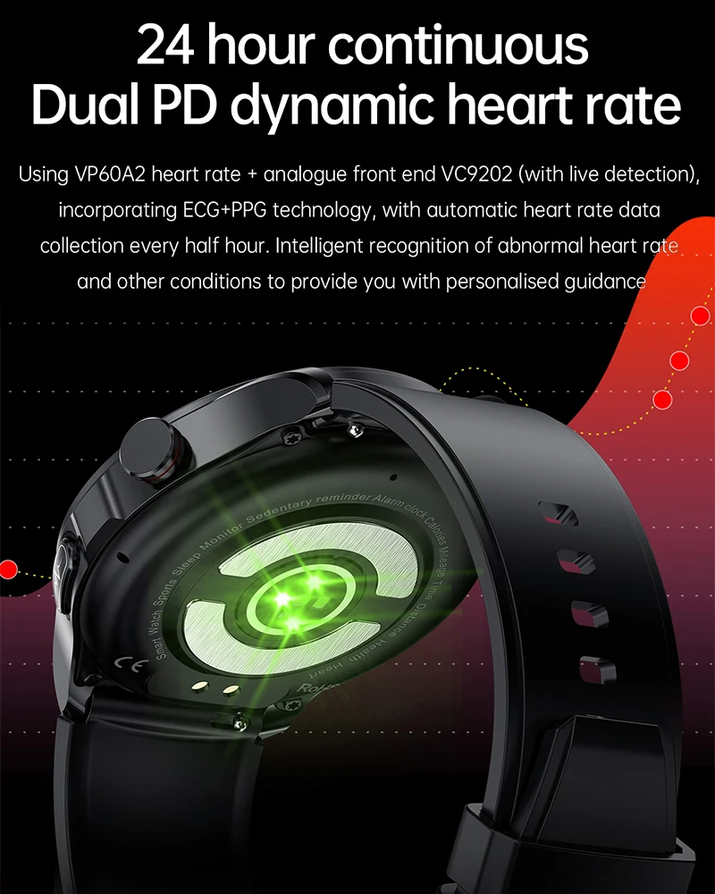  ǰ ü ɹڼ  ƮϽ  ð, ECG + PPG  ȭ, 360x360 Ʈ ġ, 2023 ǰ