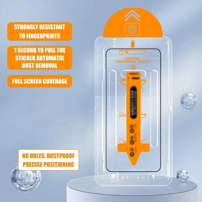 HD Dust-Free Tempered Glass Screen Protector - Easy Install, 1-5 Pack