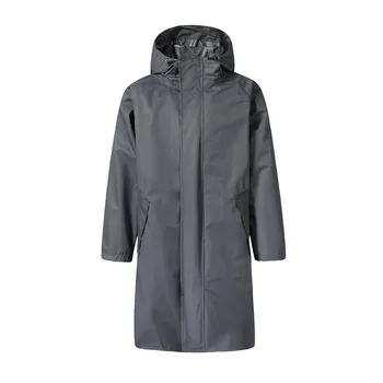 One Pieces Long Raincoats Grey Black Waterproof Raincoat Men Women Outdoor Tactical Poncho Travel Hiking Tour Fishing Rain Coat