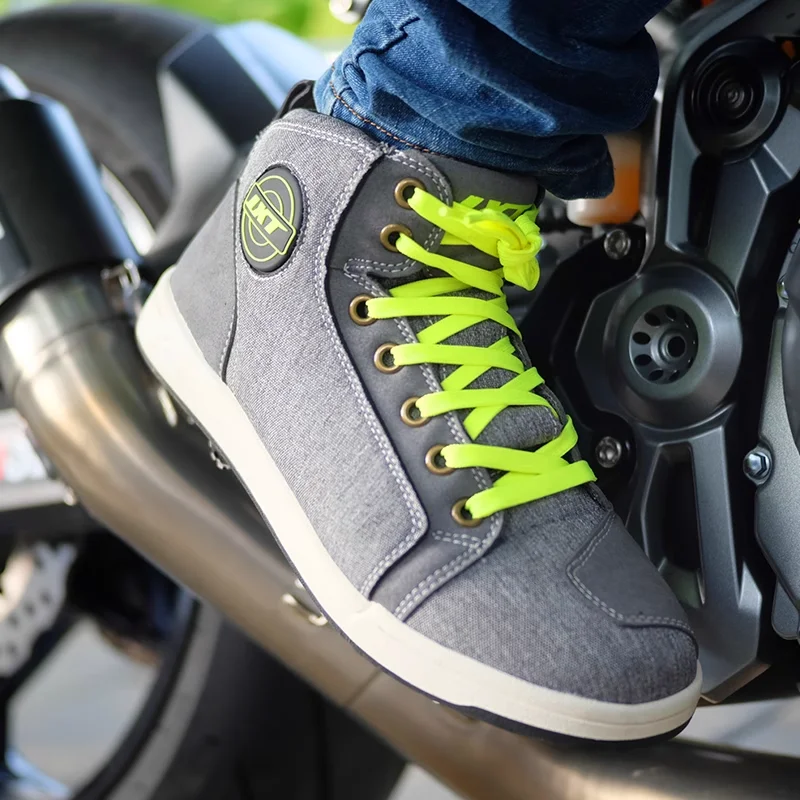 motorcycle riding shoes men's and women's casual short boots fall-proof breathable riding boots protective Motorbik Rubber Sole